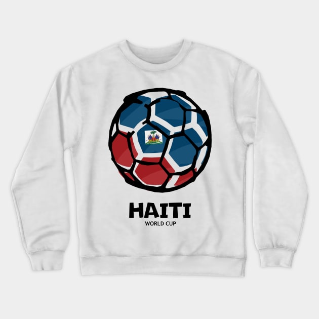 Haiti Football Country Flag Crewneck Sweatshirt by KewaleeTee